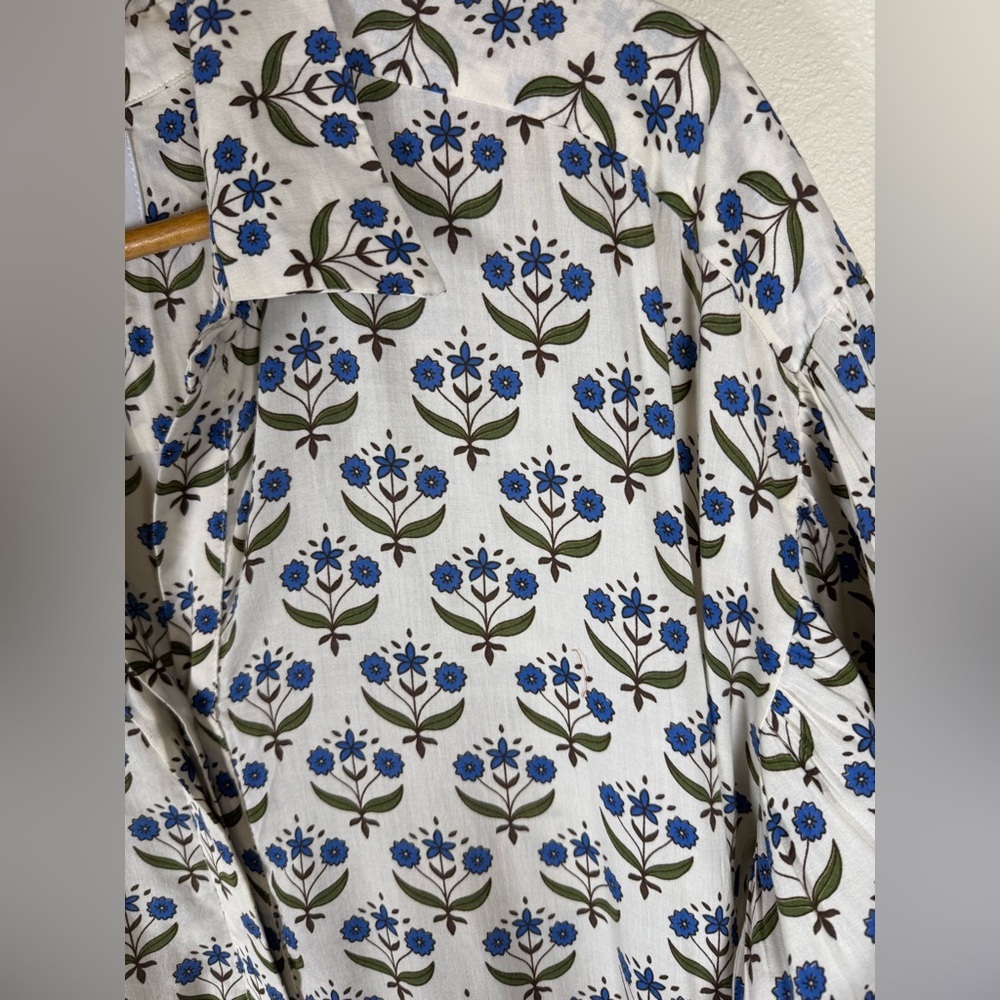 Misa Los Angeles Daniela Floral Maxi Puff Sleeves Button Front S Cottagecore - Picture 11 of 12